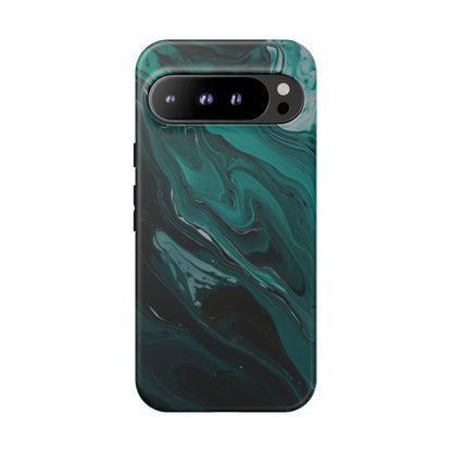 TEAL PAINT SWIRL | Tough Phone Case