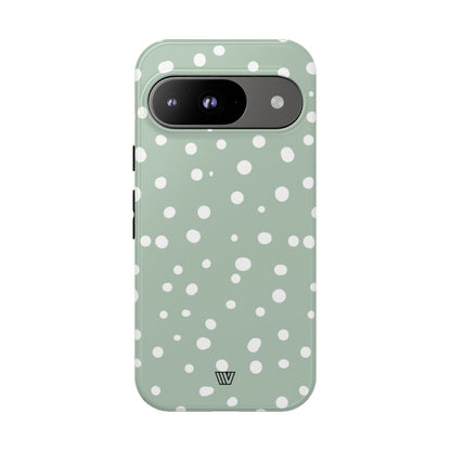 PASTEL GREEN DOTS | Tough Phone Case
