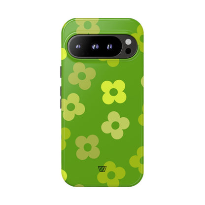 GREEN RETRO FLOWERS | Tough Phone Case