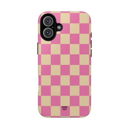 PINK TAN CHECKERBOARD | Tough Phone Case