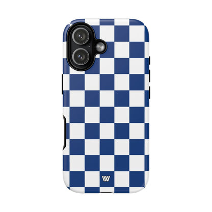 BLUE WHITE CHECKERBOARD | Tough Phone Case