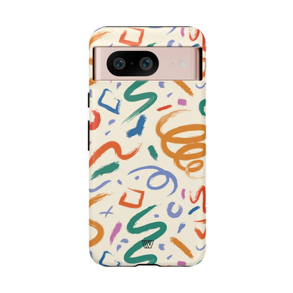 DOODLE BRUSH STROKES | Tough Phone Case