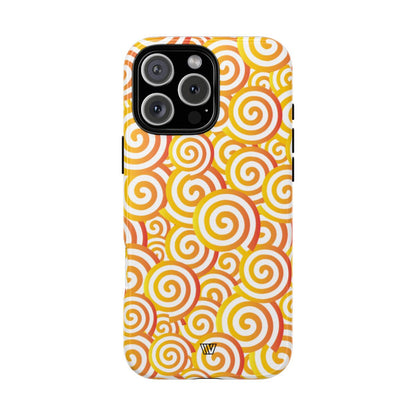 ABSTRACT SPIRAL ORANGE | Tough Phone Case