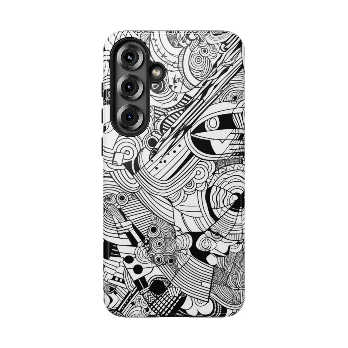 B&W ABSTRACT DOODLE | Tough Phone Case