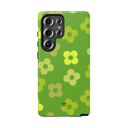 GREEN RETRO FLOWERS | Tough Phone Case