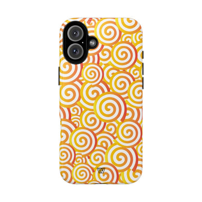 ABSTRACT SPIRAL ORANGE | Tough Phone Case