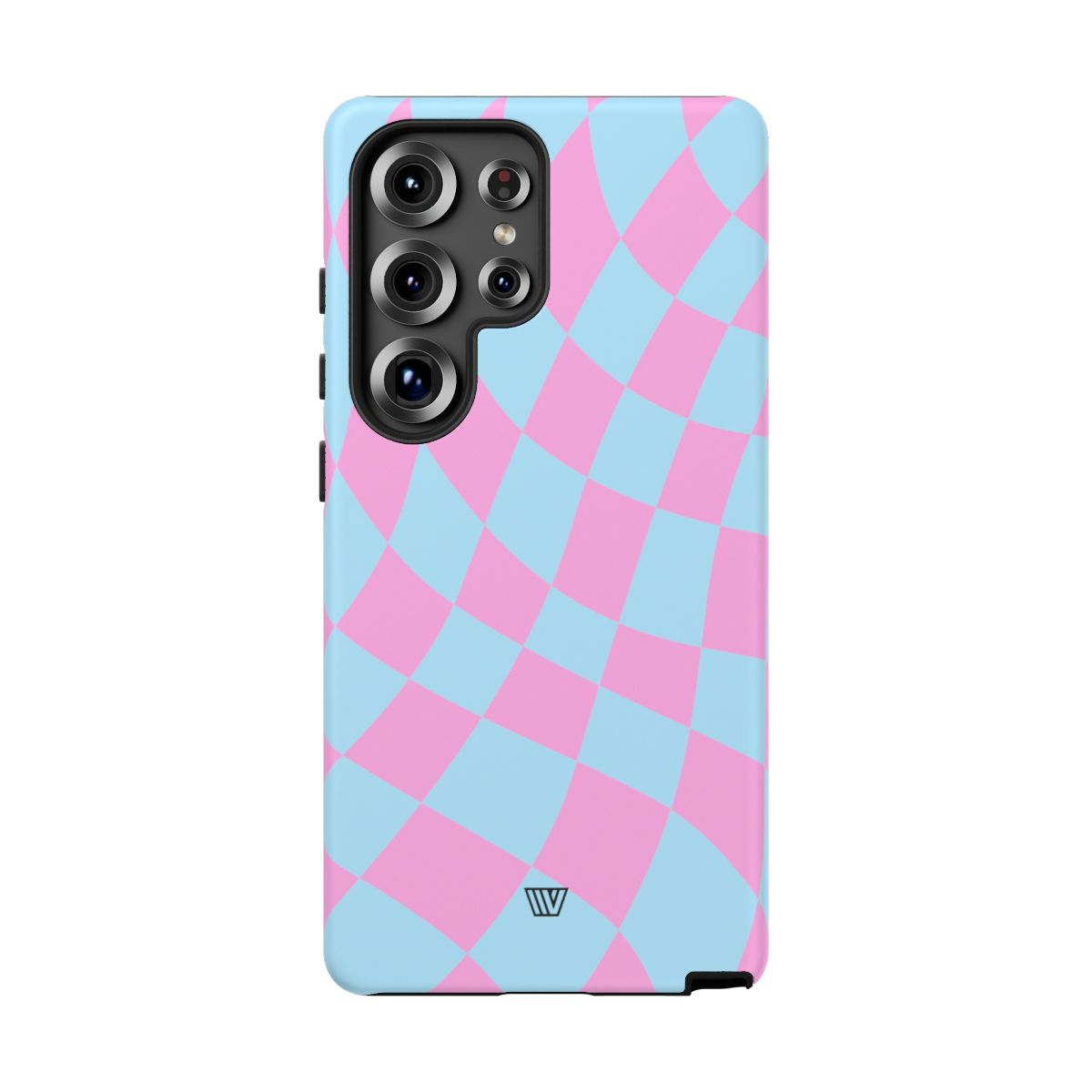 BLUE PINK CURVY CHECKERBOARD | Tough Phone Case