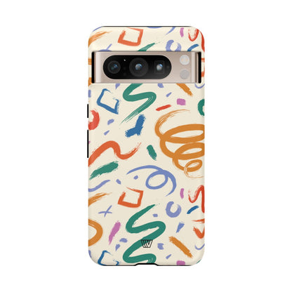 DOODLE BRUSH STROKES | Tough Phone Case